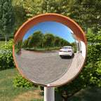 vidaXL Konvexer Verkehrsspiegel für den Außenbereich Orange Ø30 cm Polycarbonat