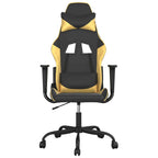 vidaXL Gaming-Stuhl mit Massagefunktion Schwarz & Golden Kunstleder