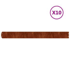 vidaXL Rasenkanten 10 Stk. 10x103 cm Flexibel Cortenstahl