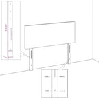 vidaXL Kopfteil Hellgrau 80x5x78/88 cm Stoff