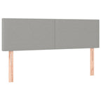 vidaXL Kopfteile Hellgrau 144x5x78/88 cm Stoff