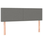 vidaXL Kopfteile 2 Stk. Dunkelgrau 72x5x78/88 cm Stoff