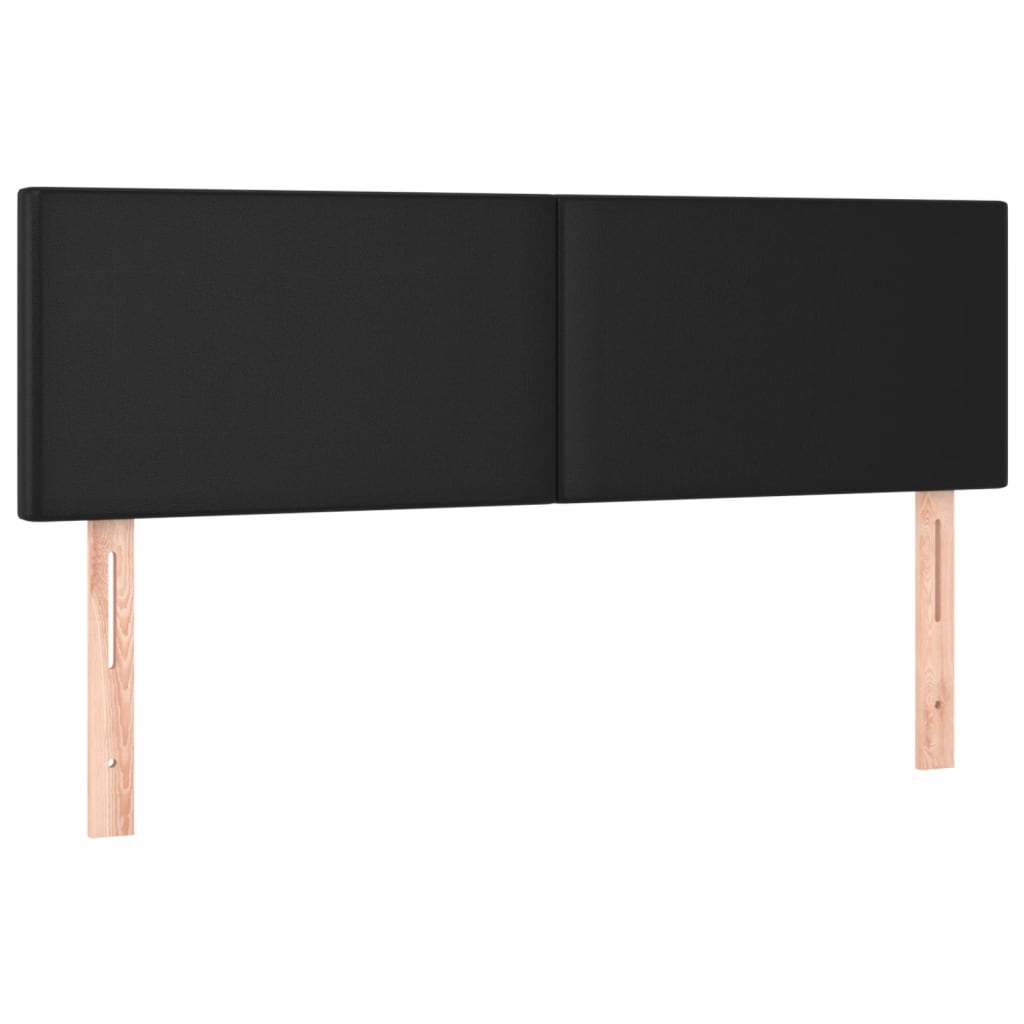vidaXL Kopfteile Schwarz 144x5x78/88 cm Kunstleder