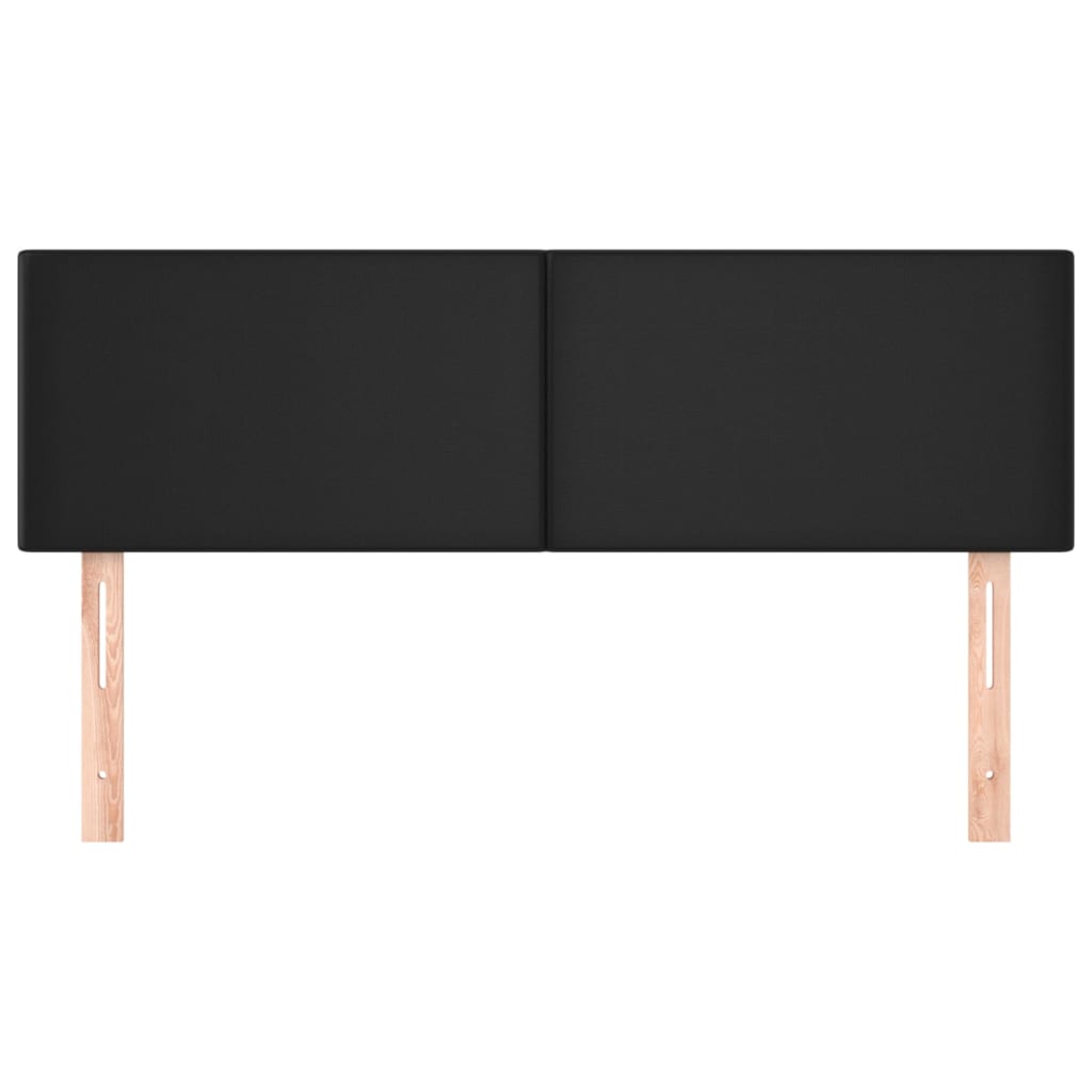 vidaXL Kopfteile Schwarz 144x5x78/88 cm Kunstleder