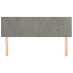 vidaXL Kopfteile Hellgrau 144x5x78/88 cm Samt