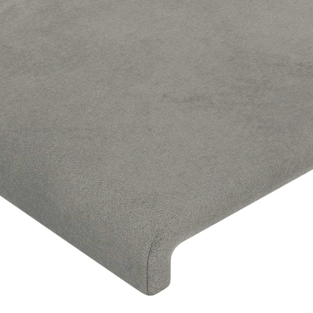 vidaXL Kopfteile Hellgrau 144x5x78/88 cm Samt