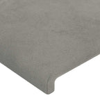 vidaXL Kopfteile Hellgrau 144x5x78/88 cm Samt
