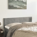 vidaXL Kopfteile Hellgrau 144x5x78/88 cm Samt