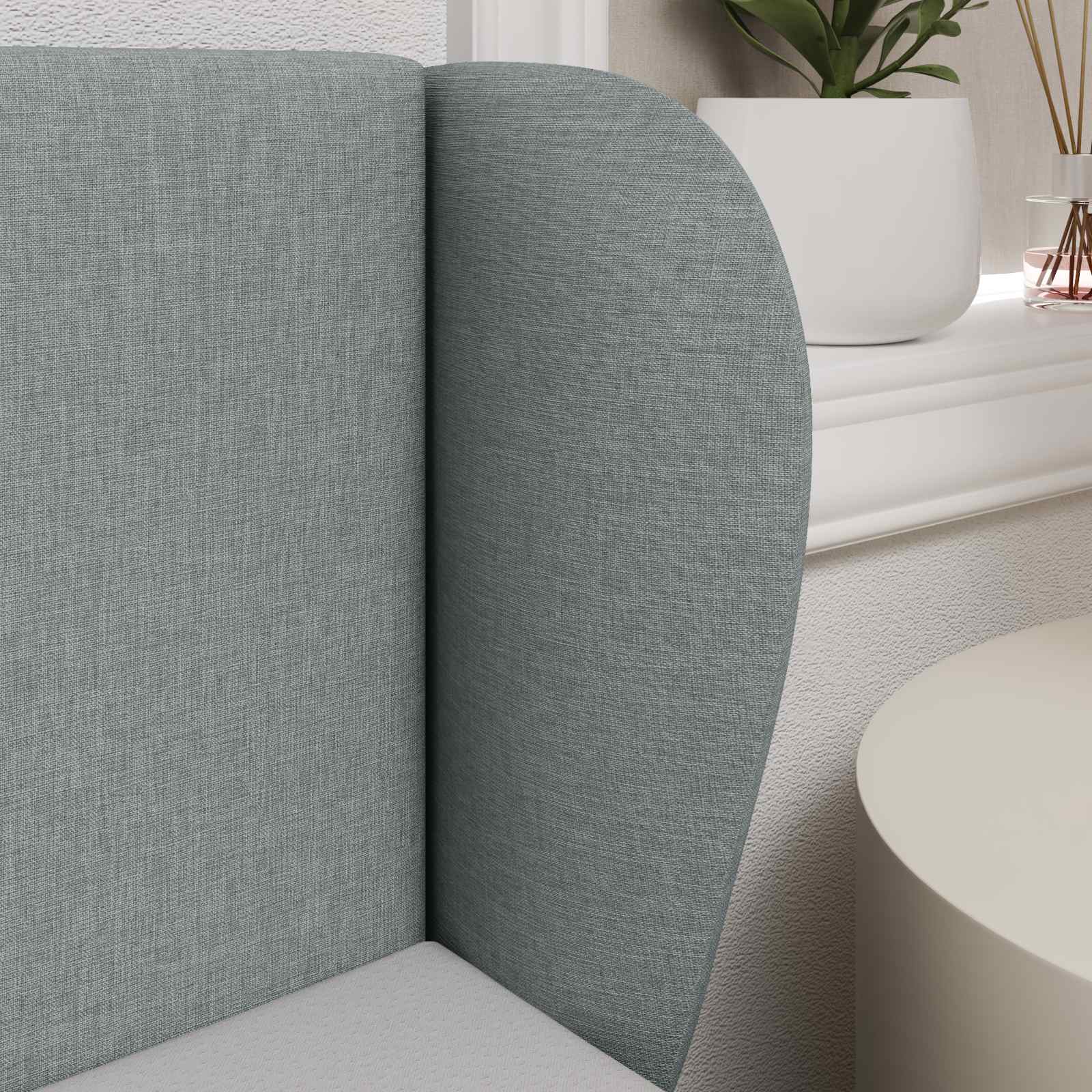 vidaXL Kopfteil Ohr Hellgrau 40 x 23 x 6 cm Stoff