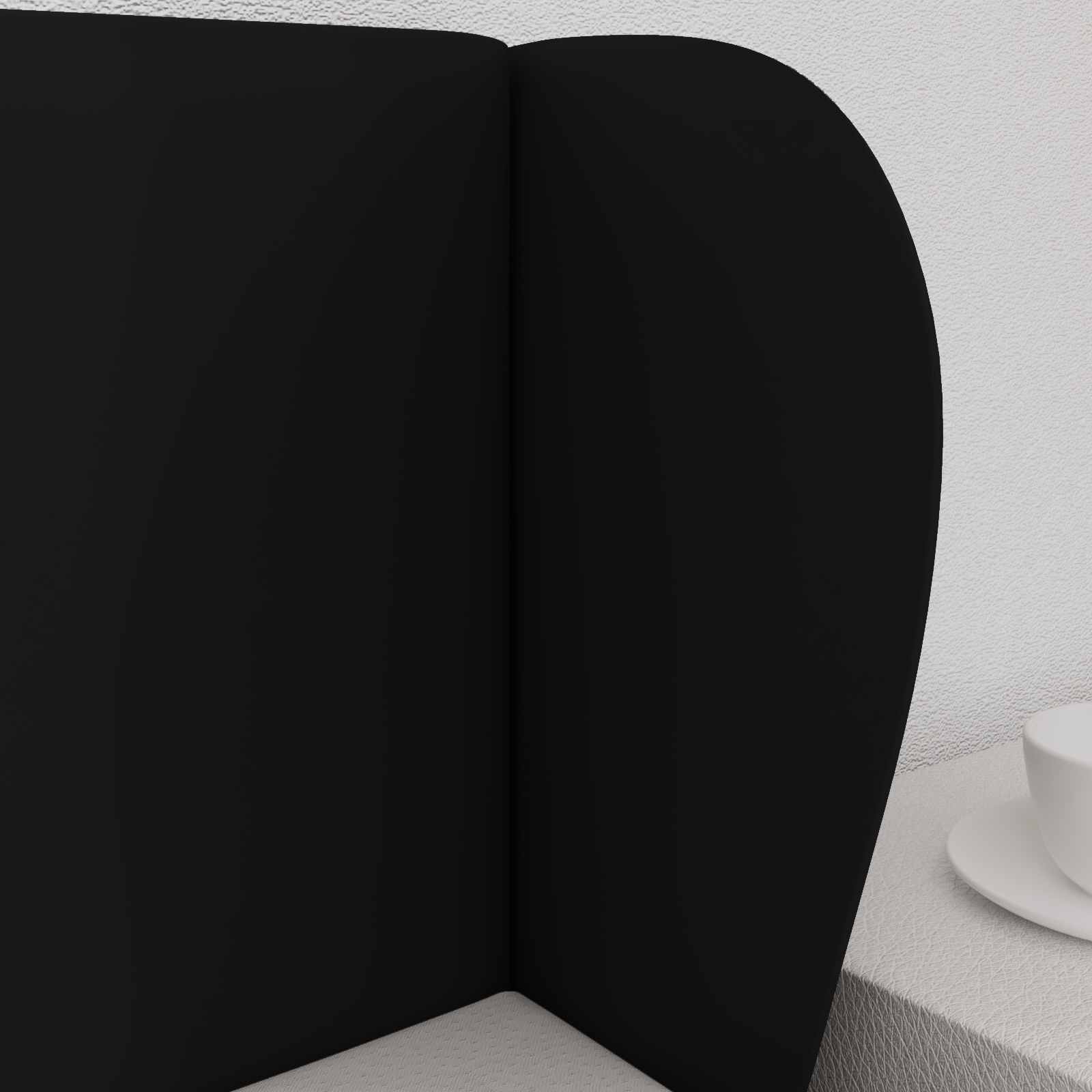 vidaXL Kopfteil Ohr Schwarz 40 x 23 x 6 cm PVC