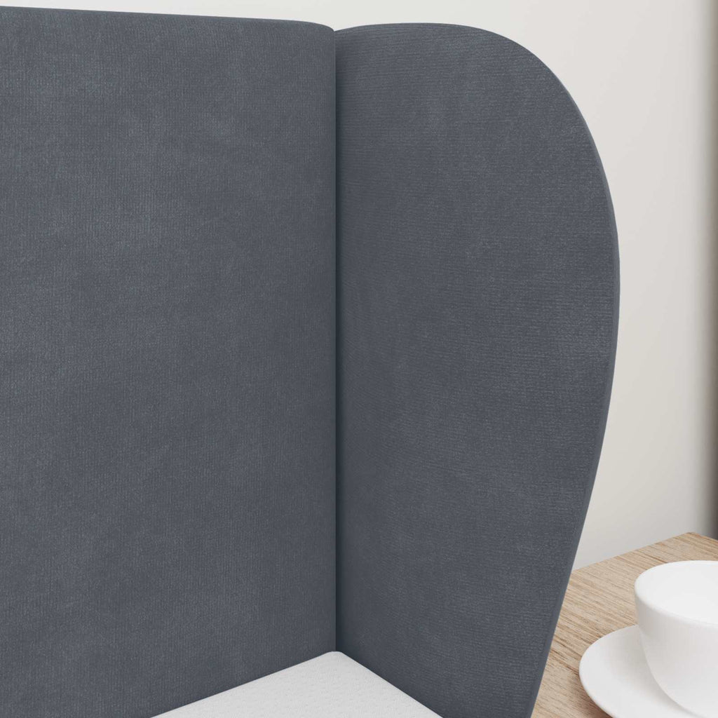 vidaXL Kopfteil Ohr Dunkelgrau 40 x 23 x 6 cm Samt