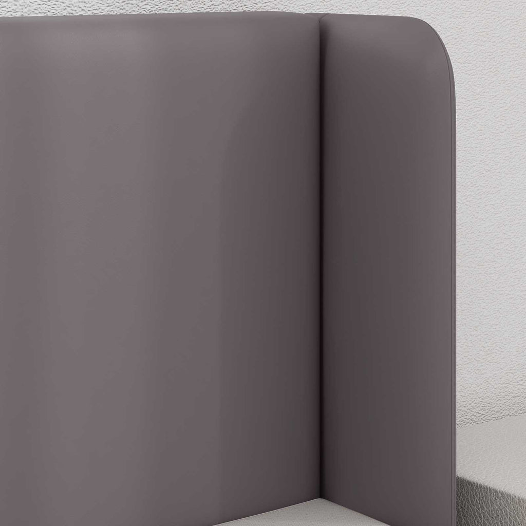 vidaXL Kopfteil Ohr 2 pcs Grau 40 x 16 x 5 cm Sperrholz und Kunstleder