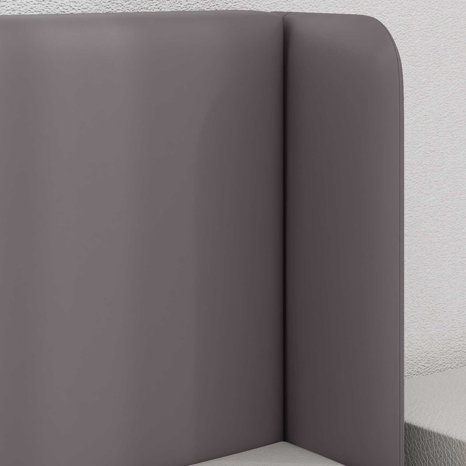 vidaXL Kopfteil Ohr 2 pcs Grau 40 x 16 x 5 cm Sperrholz und Kunstleder