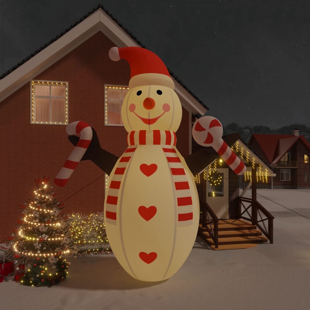 vidaXL Aufblasbarer Schneemann mit LEDs 455 cm