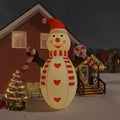 vidaXL Aufblasbarer Schneemann mit LEDs 455 cm