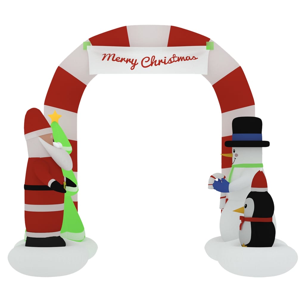 vidaXL Aufblasbare Weihnachtsdekoration Torbogen mit LEDs 260 cm