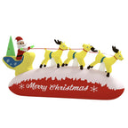 vidaXL Aufblasbarer Weihnachtsmann mit Rentieren LED 145 cm