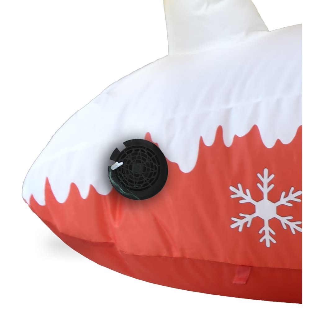 vidaXL Aufblasbarer Weihnachtsmann mit Rentieren LED 145 cm