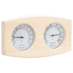 vidaXL 2-in-1 Sauna-Hygrothermograph und Sanduhr Set Massivholz Kiefer