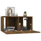 vidaXL TV-Wandschränke 4 Stk. Räuchereiche 60x30x30 cm Holzwerkstoff