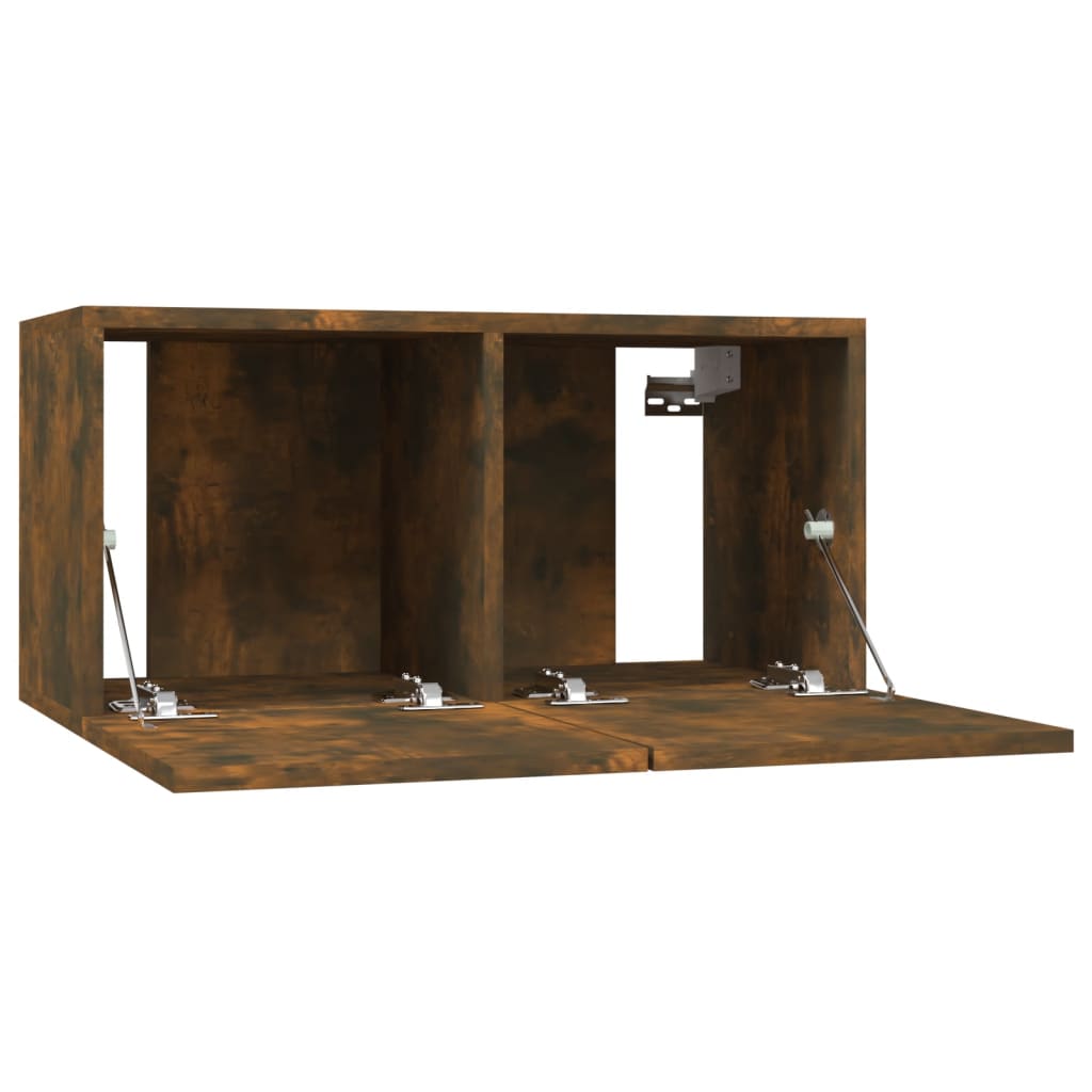 vidaXL TV-Wandschränke 4 Stk. Räuchereiche 60x30x30 cm Holzwerkstoff