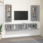 vidaXL 5-tlg. TV-Schrank-Set Grau Sonoma Holzwerkstoff