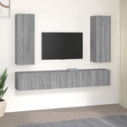 vidaXL 5-tlg. TV-Schrank-Set Grau Sonoma Holzwerkstoff