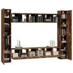 vidaXL 10-tlg. TV-Schrank-Set Räuchereiche Holzwerkstoff