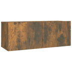 vidaXL 2-tlg. TV-Schrank-Set Räuchereiche Holzwerkstoff