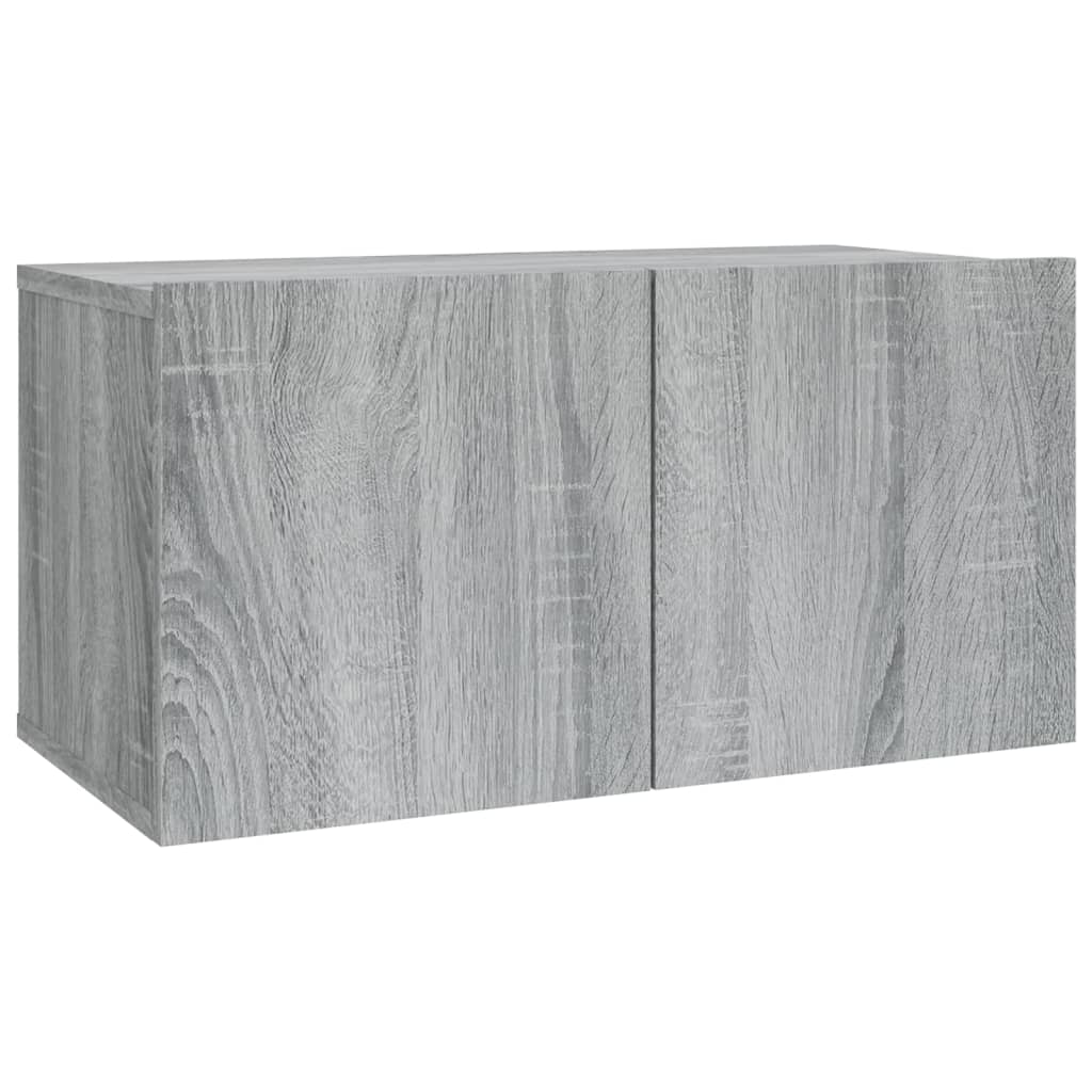 vidaXL 2-tlg. TV-Schrank-Set Grau Sonoma Holzwerkstoff