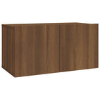 vidaXL 2-tlg. TV-Schrank-Set Braun Eichen-Optik Holzwerkstoff