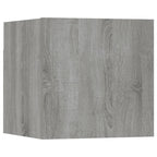 vidaXL TV-Wandschrank 8 Stk. Grau Sonoma 30,5x30x30 cm