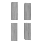 vidaXL TV-Schränke 4 Stk. Grau Sonoma 30,5x30x90 cm Holzwerkstoff