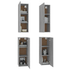vidaXL TV-Schränke 4 Stk. Grau Sonoma 30,5x30x90 cm Holzwerkstoff