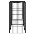 vidaXL 6-tlg. Hundelaufstall Schwarz 50x100cm Stahl Pulverbeschichtung