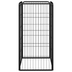 vidaXL 4-tlg. Hundelaufstall Schwarz 50x100cm Stahl Pulverbeschichtung
