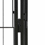 vidaXL 4-tlg. Hundelaufstall Schwarz 50x100cm Stahl Pulverbeschichtung