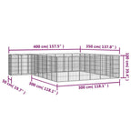 vidaXL 30-tlg. Hundelaufstall Schwarz 50x100cm Stahl Pulverbeschichtet