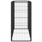vidaXL 8-tlg. Hundelaufstall Schwarz 50x100 cm Stahl Pulverbeschichtet
