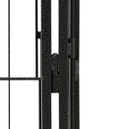 vidaXL 28-tlg. Hundelaufstall Schwarz 50x100cm Stahl Pulverbeschichtet