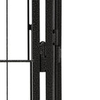 vidaXL 32-tlg. Hundelaufstall Schwarz 50x100cm Stahl Pulverbeschichtet