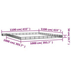 vidaXL 44-tlg. Hundelaufstall Schwarz 100x50cm Stahl Pulverbeschichtet