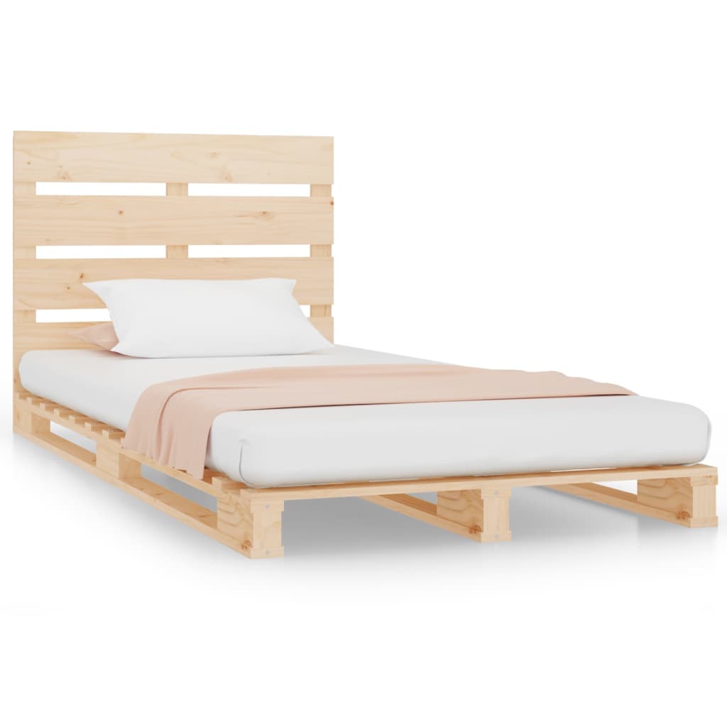 vidaXL Massivholzbett ohne Matratze 90x200 Kiefernholz