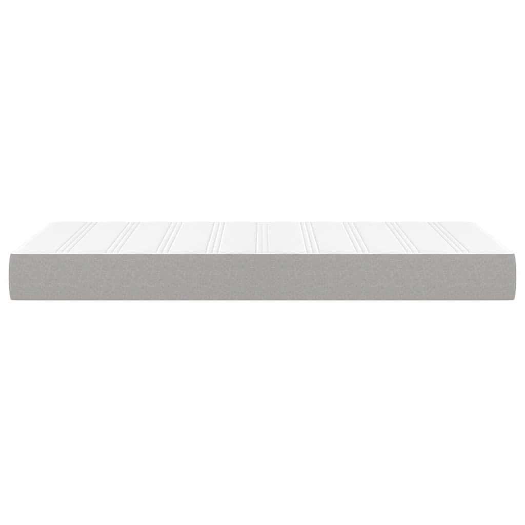 vidaXL Taschenfederkernmatratze Mittel Hellgrau 80x200x20 cm Stoff