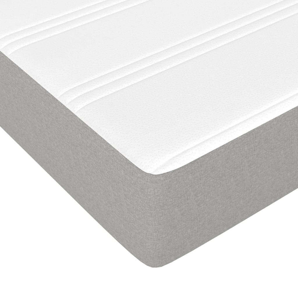 vidaXL Taschenfederkernmatratze Mittel Hellgrau 80x200x20 cm Stoff