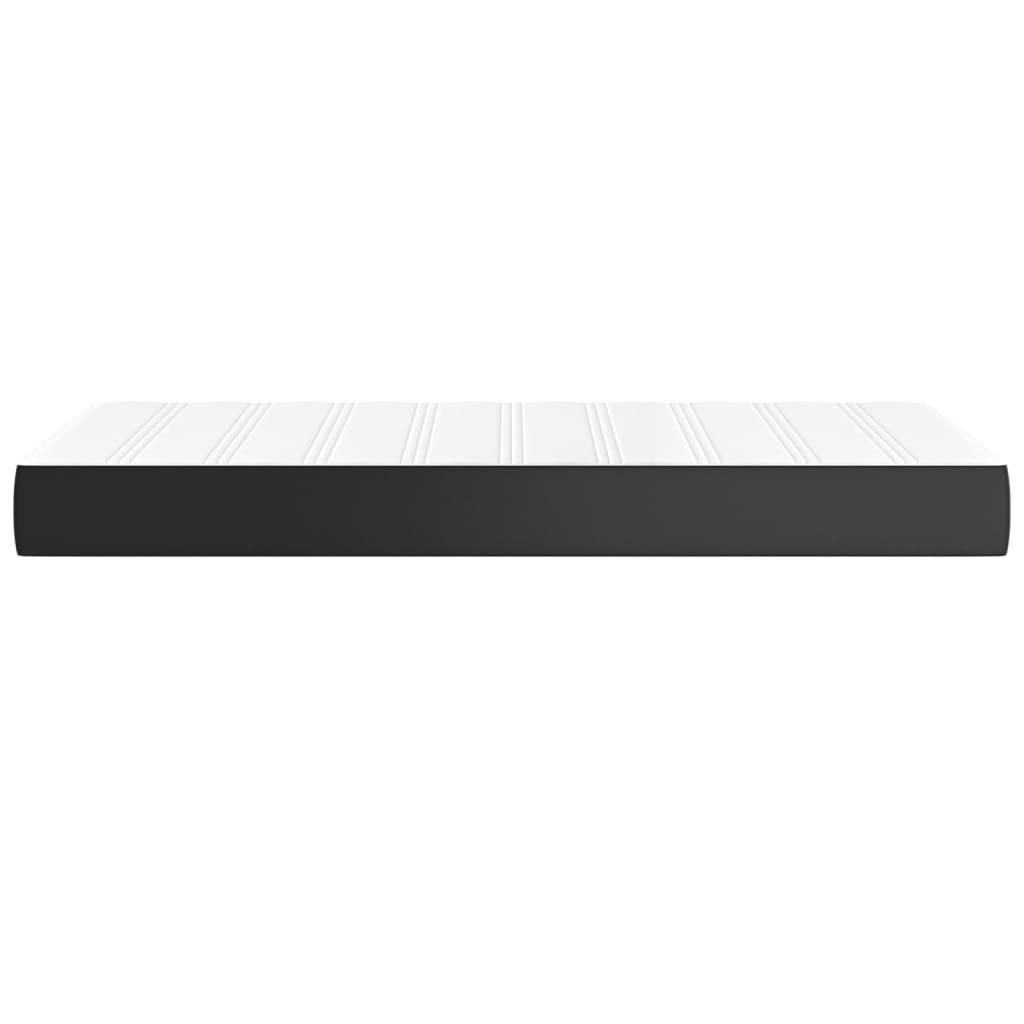 vidaXL Taschenfederkernmatratze Mittel Schwarz 80x200x20 cm Kunstleder