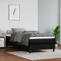 vidaXL Taschenfederkernmatratze Mittel Schwarz 80x200x20 cm Kunstleder