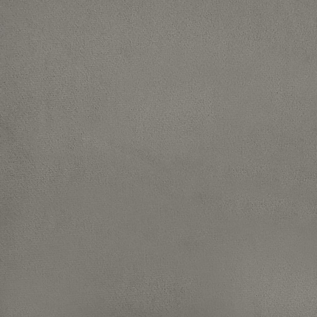vidaXL Taschenfederkernmatratze Mittel Hellgrau 80x200x20 cm Samt