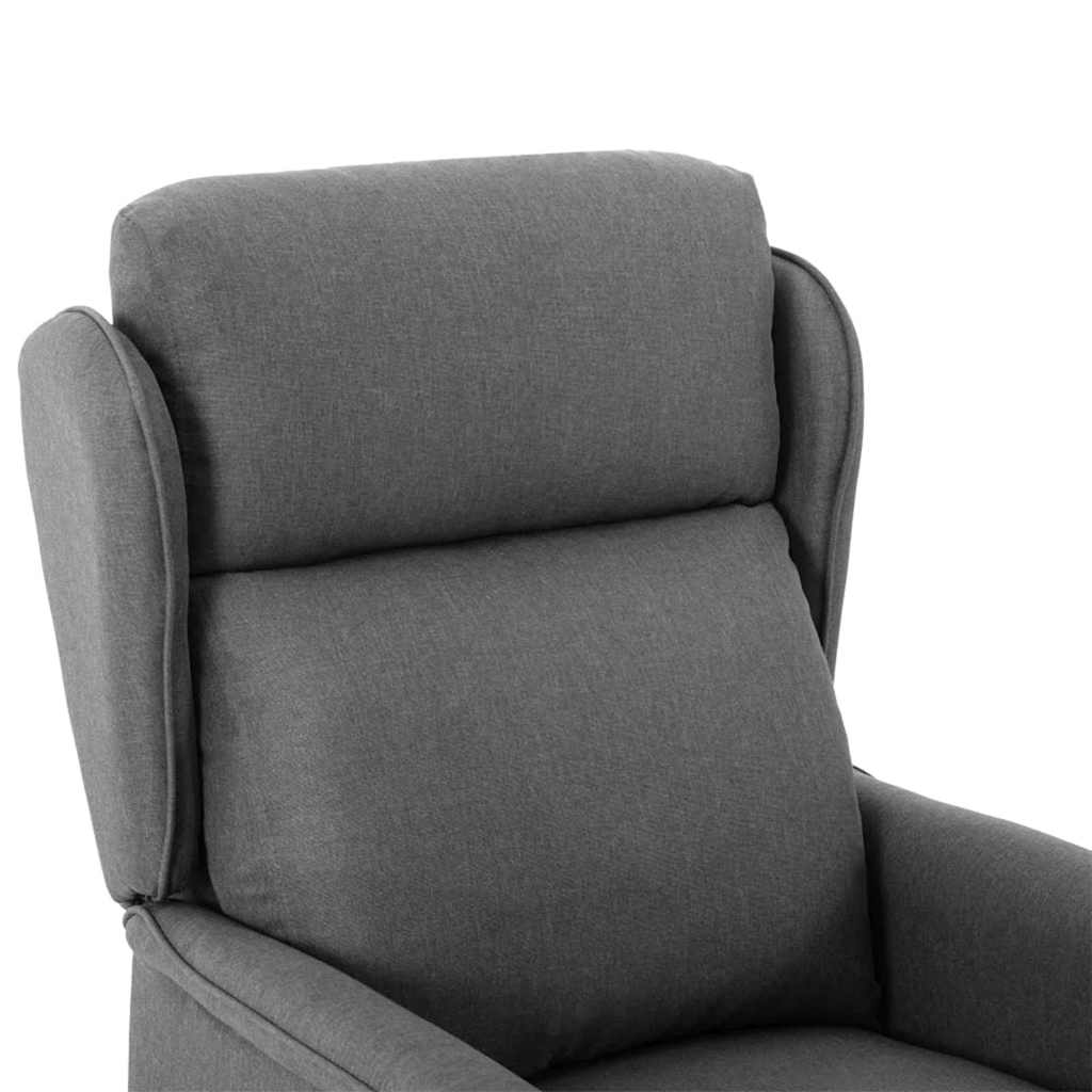 vidaXL Massagesessel mit Kissen Hellgrau 93,5 x 67,5 x 101,5 cm Stoff