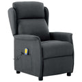 vidaXL Massagesessel Hellgrau Stoff